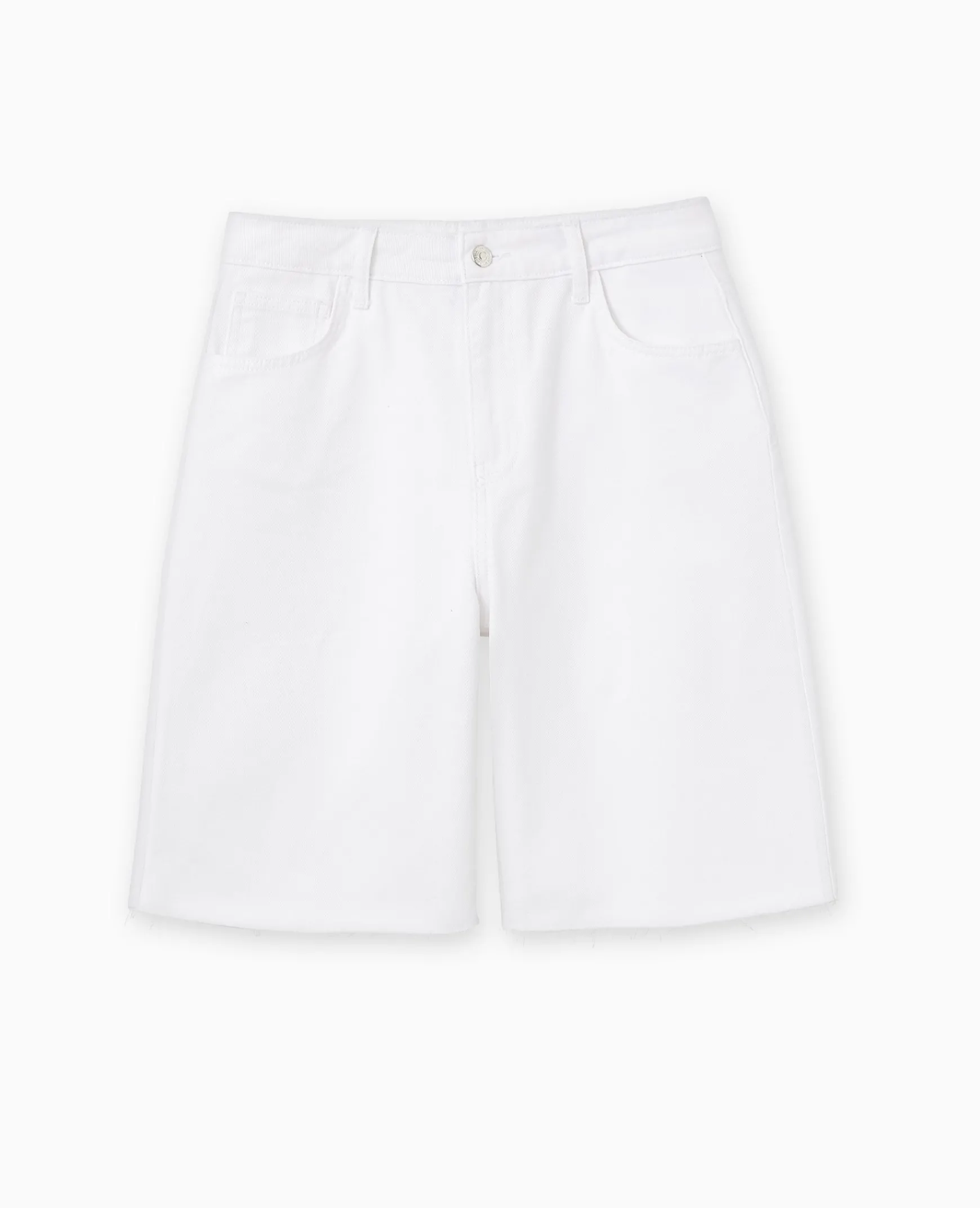 Pimkie Short^Bermuda Large En Jean Avec Bas Coupés -