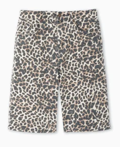 Pimkie Toute La Collection|Short^Bermuda Large En Jean Motif Léopard -