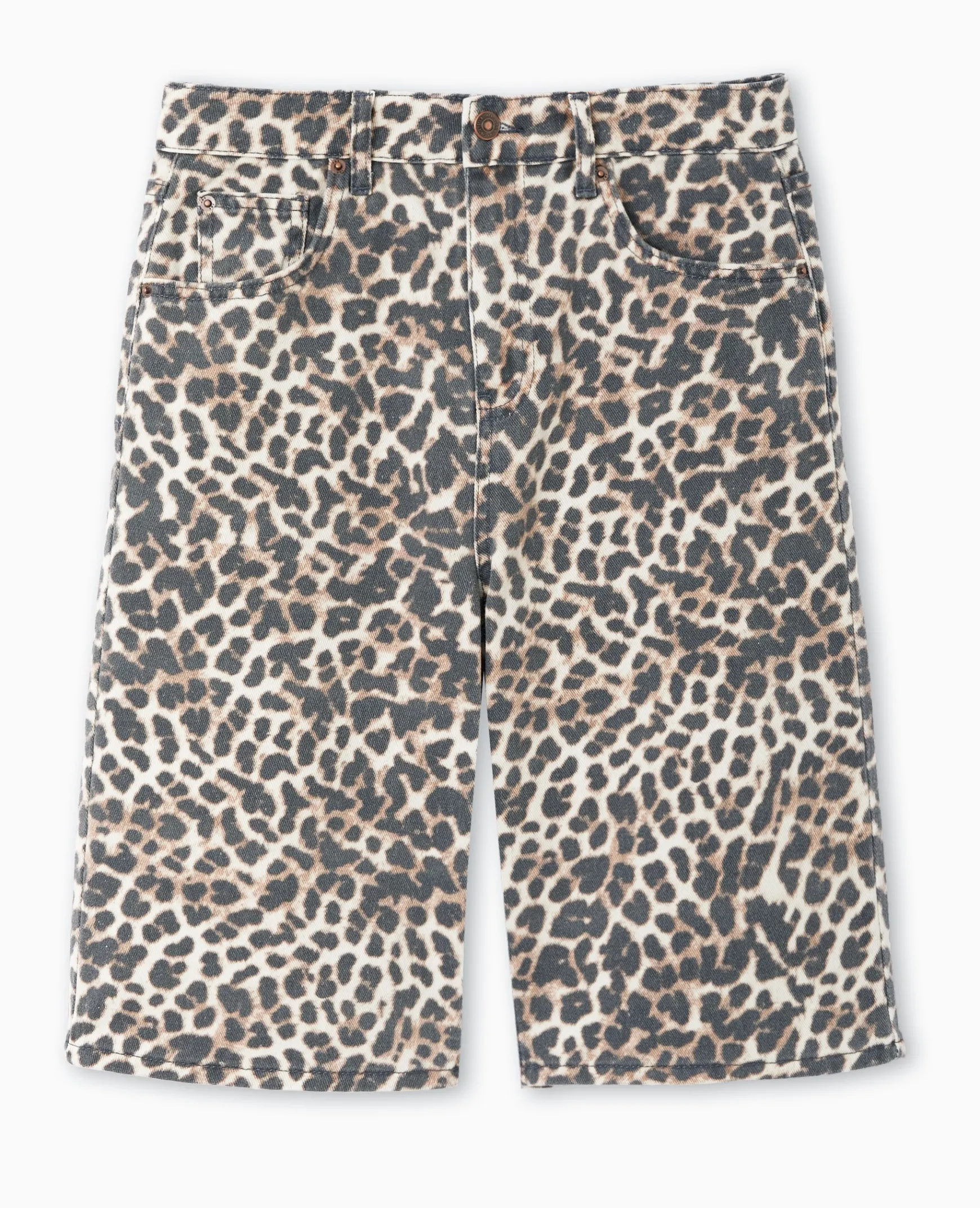 Pimkie Toute La Collection|Short^Bermuda Large En Jean Motif Léopard -