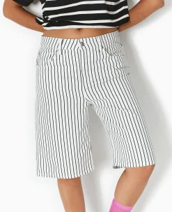Pimkie Toute La Collection|Short^Bermuda Large En Jean Rayé -
