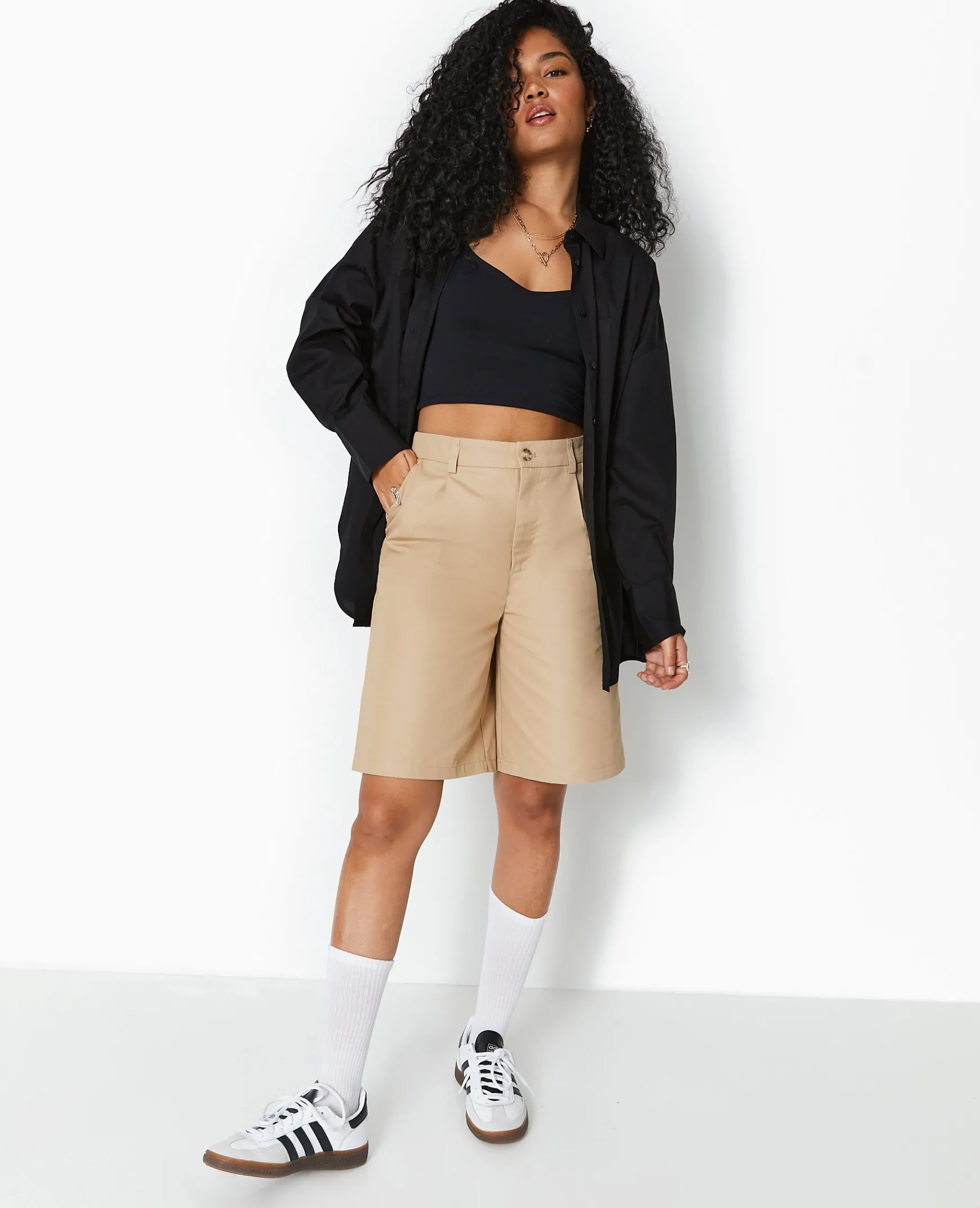 Pimkie Toute La Collection|Short^Bermuda Large En Toile -