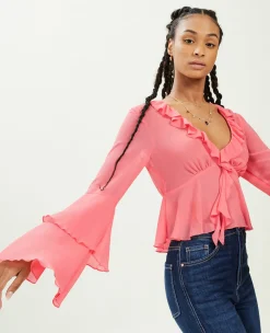 Pimkie Pimkie Positive|Chemise Et Blouse^Blouse Avec Volants En Voile -