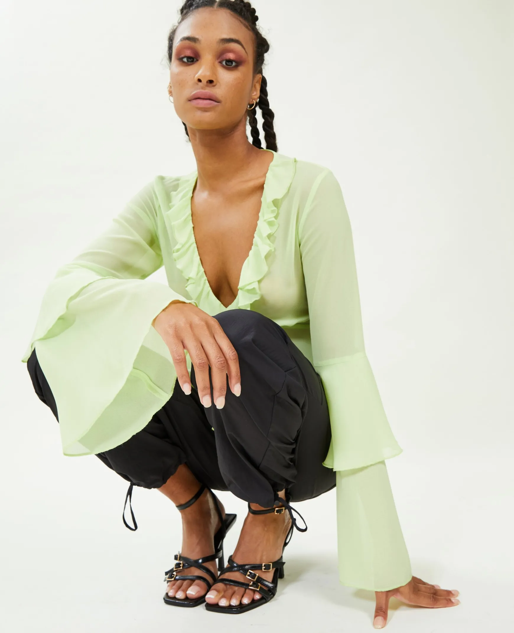 Pimkie Pimkie Positive|Chemise Et Blouse^Blouse Avec Volants En Voile -