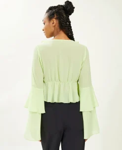 Pimkie Pimkie Positive|Chemise Et Blouse^Blouse Avec Volants En Voile -