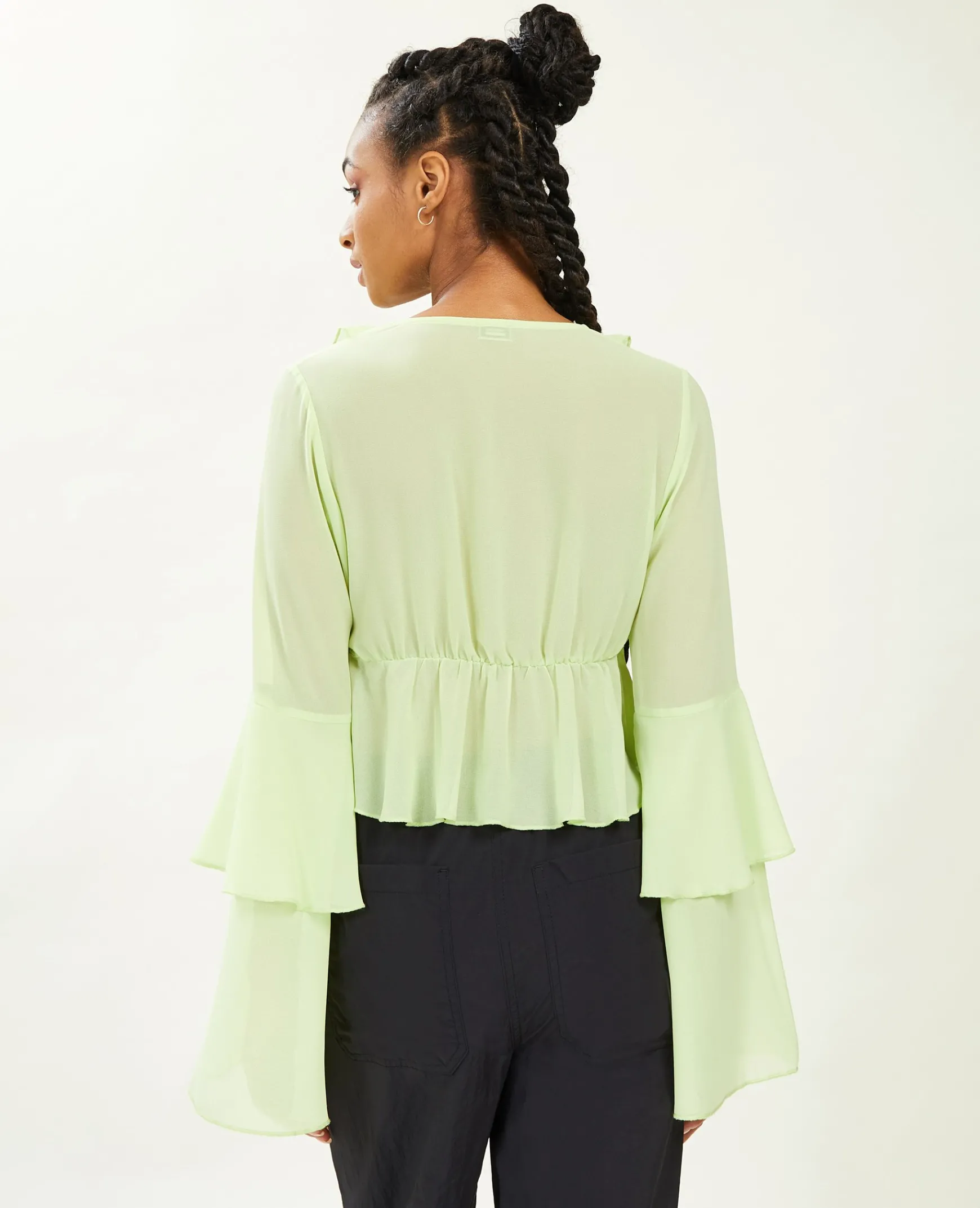 Pimkie Pimkie Positive|Chemise Et Blouse^Blouse Avec Volants En Voile -