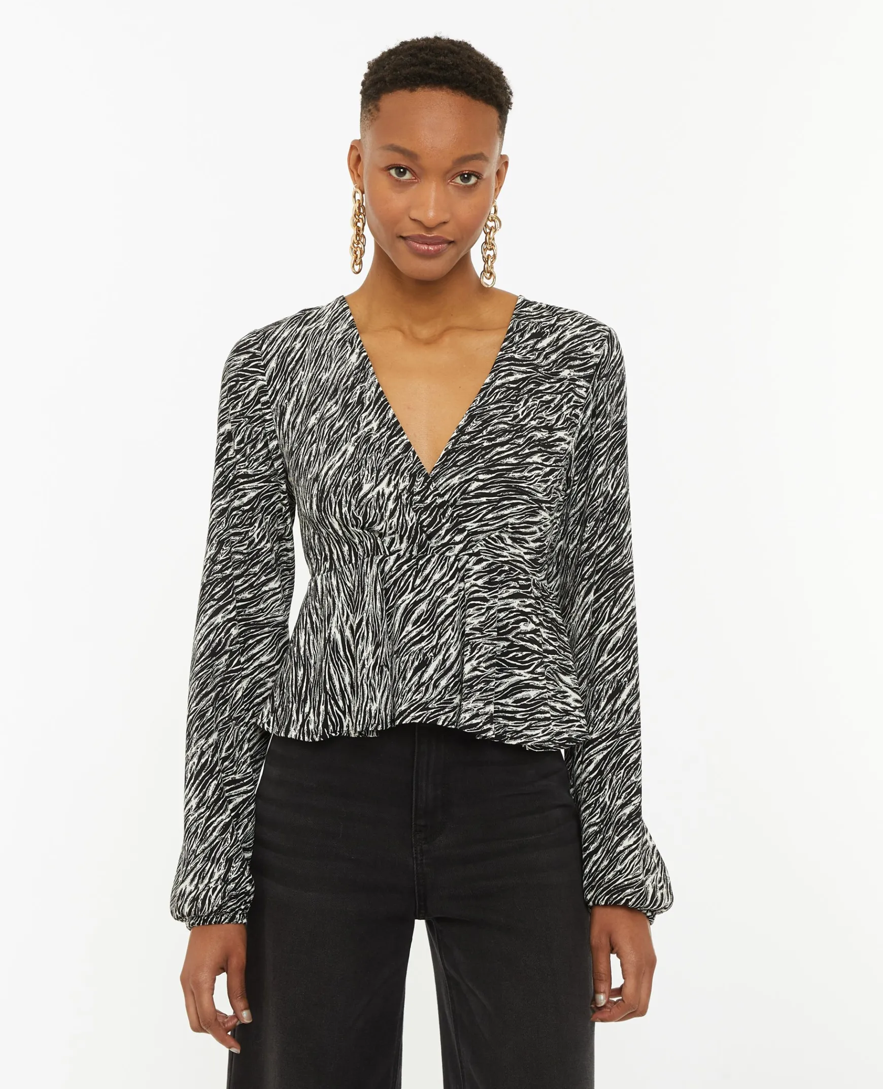 Pimkie Chemise Et Blouse^Blouse Cache-cœur En Tissu Fluide -