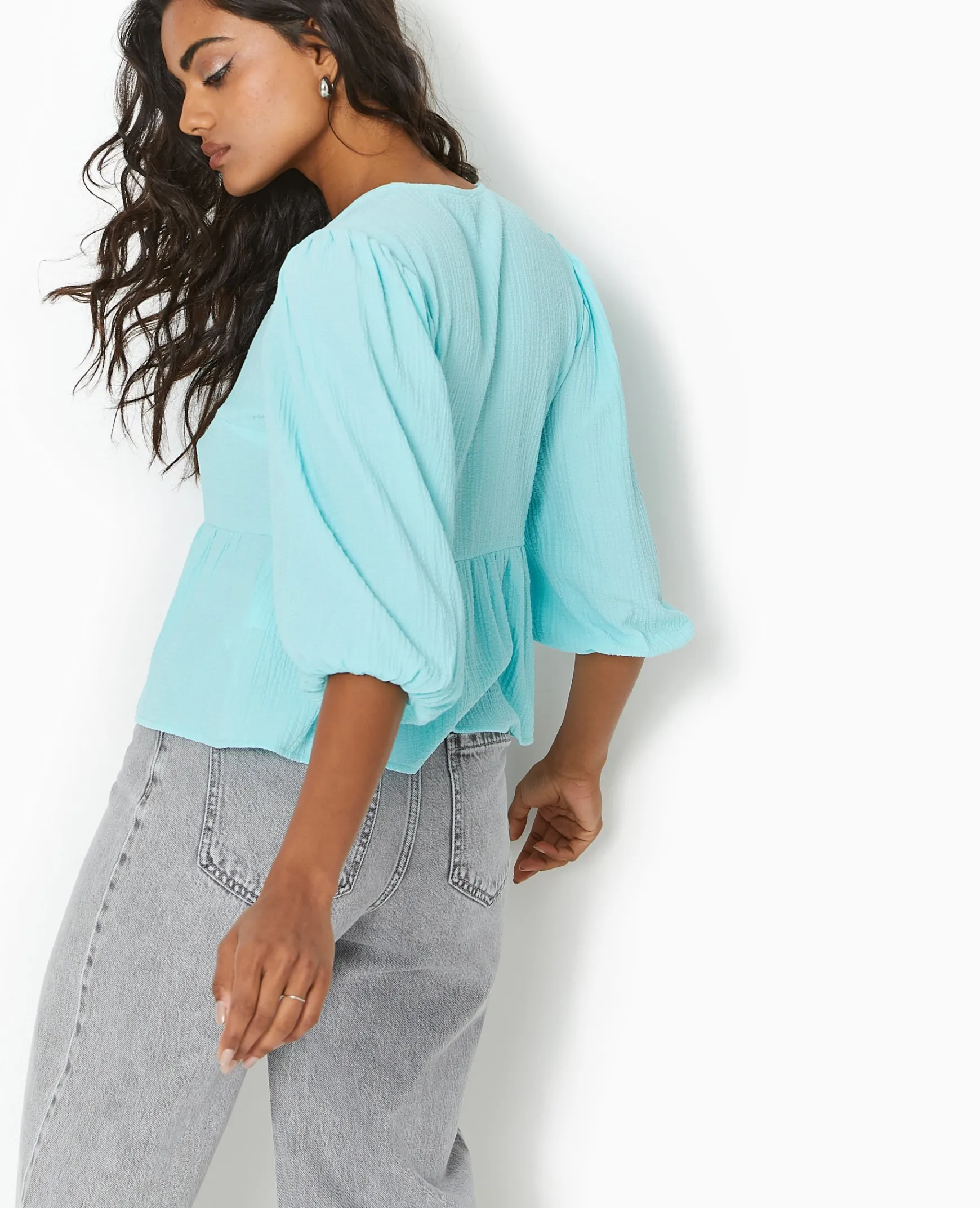Pimkie Chemise Et Blouse^Blouse En Tissu Gaufré Avec Nouettes -