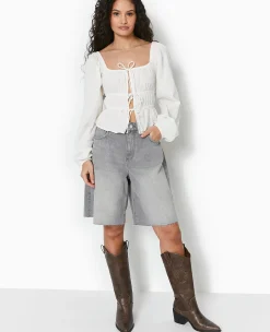 Pimkie Chemise Et Blouse^Blouse Encolure Bardot Avec Liens à Nouer -