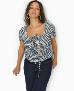 Pimkie Chemise Et Blouse^Blouse Encolure Bardot Motif Vichy -