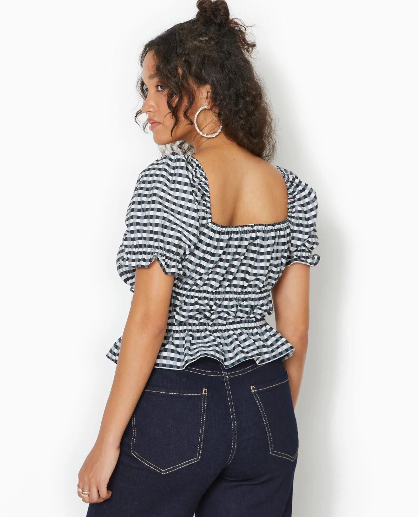 Pimkie Chemise Et Blouse^Blouse Encolure Bardot Motif Vichy -