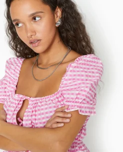 Pimkie Toute La Collection|Chemise Et Blouse^Blouse Encolure Bardot Motif Vichy -