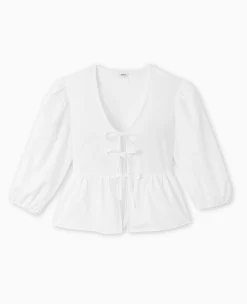Pimkie Toute La Collection|Chemise Et Blouse^Blouse Manches Ballons Avec Nouettes Et Volant -