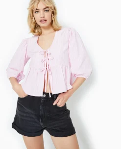 Pimkie Chemise Et Blouse^Blouse Manches Ballons Et Nouettes -