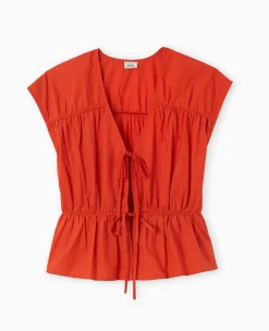 Pimkie Chemise Et Blouse^Blouse Sans Manches Avec Liens à Nouer Et Fronces -