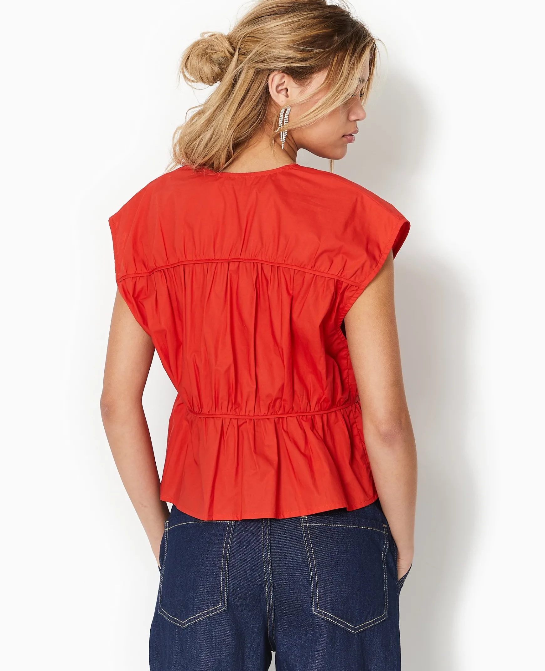 Pimkie Chemise Et Blouse^Blouse Sans Manches Avec Liens à Nouer Et Fronces -