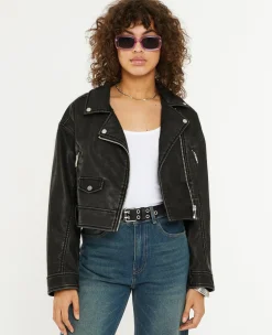 Pimkie Veste Et Blazer^Blouson Biker Court Effet Usé -