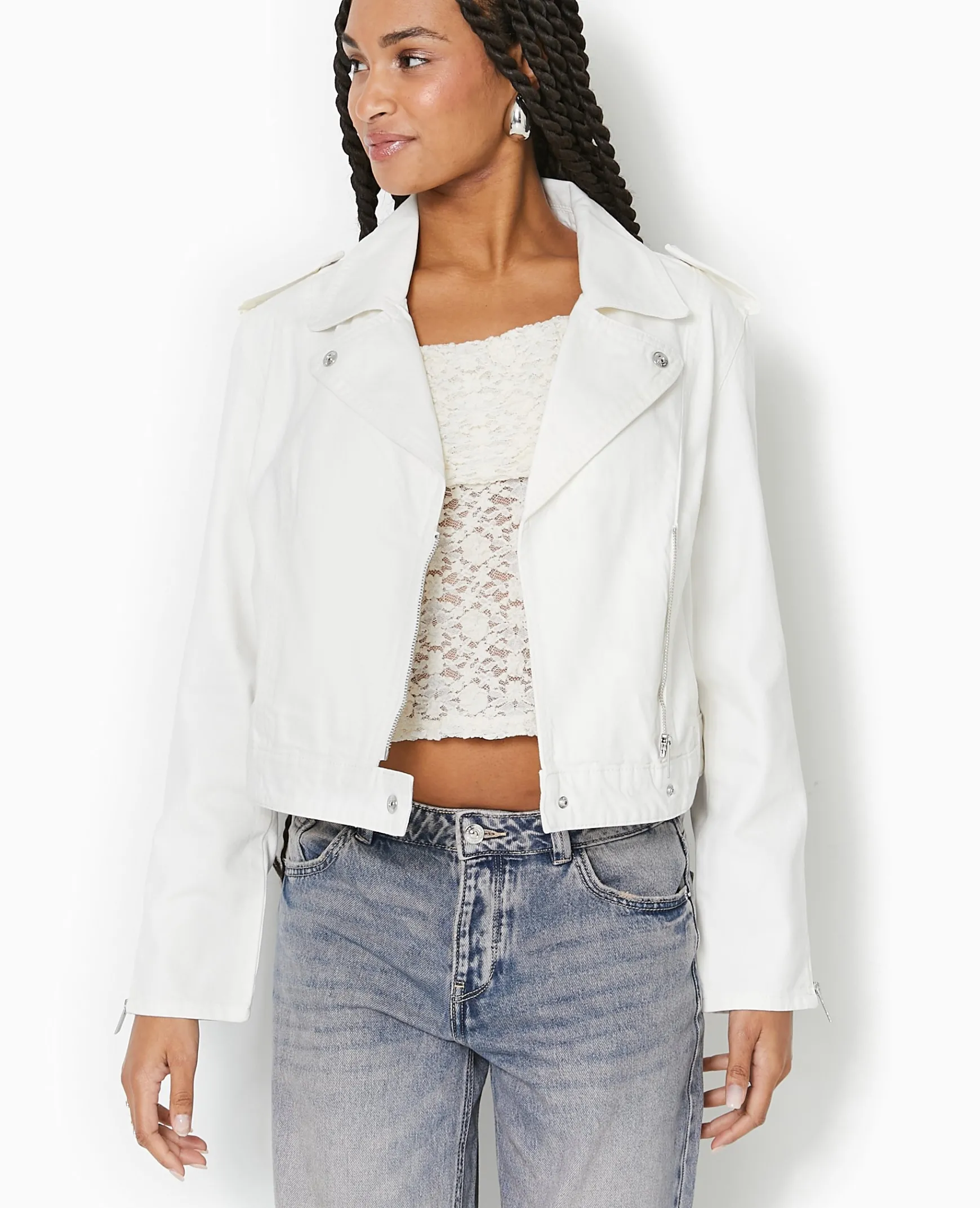 Pimkie Pimkie Positive|Veste Et Blazer^Blouson Biker En Jean -