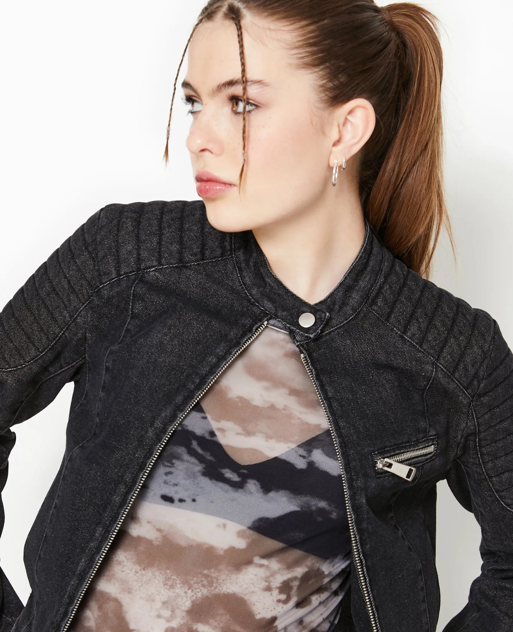 Pimkie Veste Et Blazer^Blouson Biker En Jean -