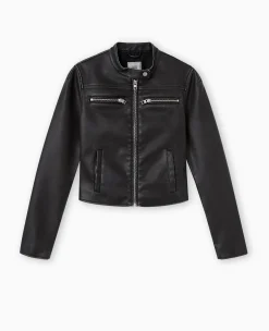 Pimkie Veste Et Blazer^Blouson Biker En Simili Cuir Used -