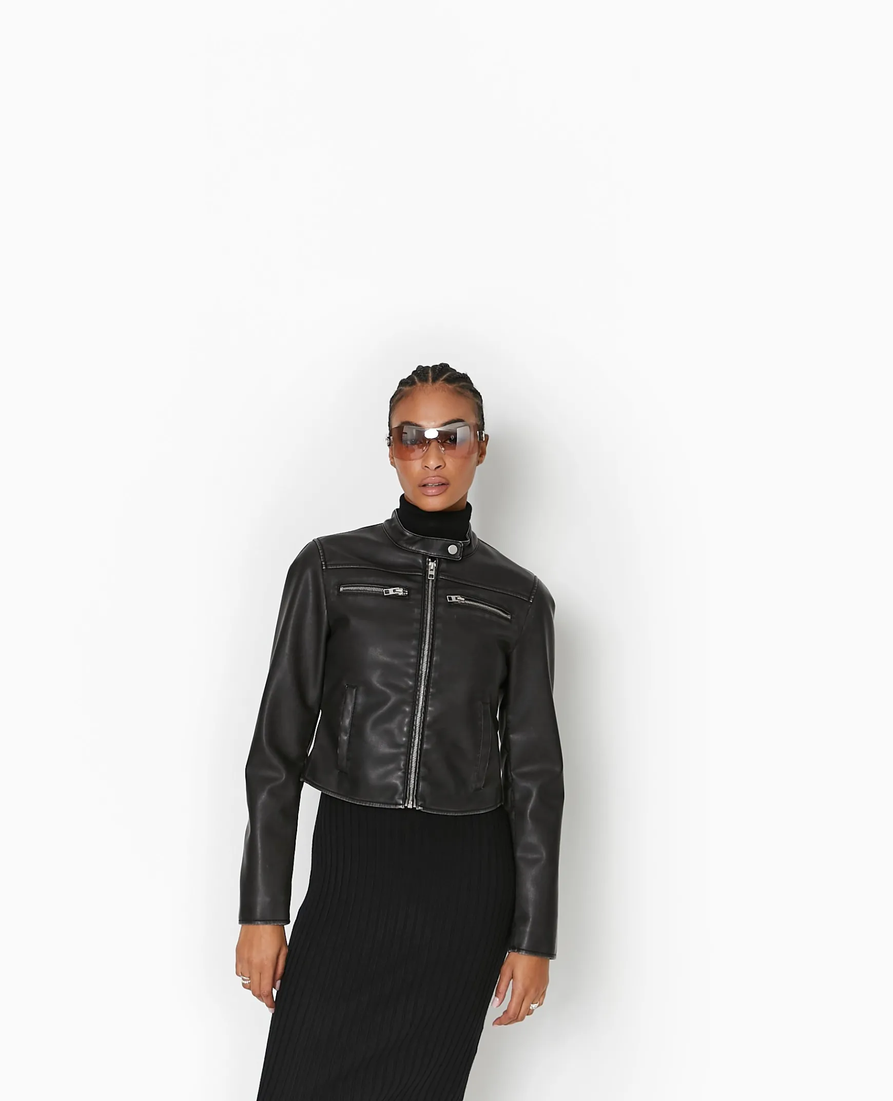 Pimkie Veste Et Blazer^Blouson Biker En Simili Cuir Used -