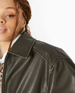 Pimkie Toute La Collection|Manteau Et Blouson^Blouson Long En Simili Cuir Vieilli -