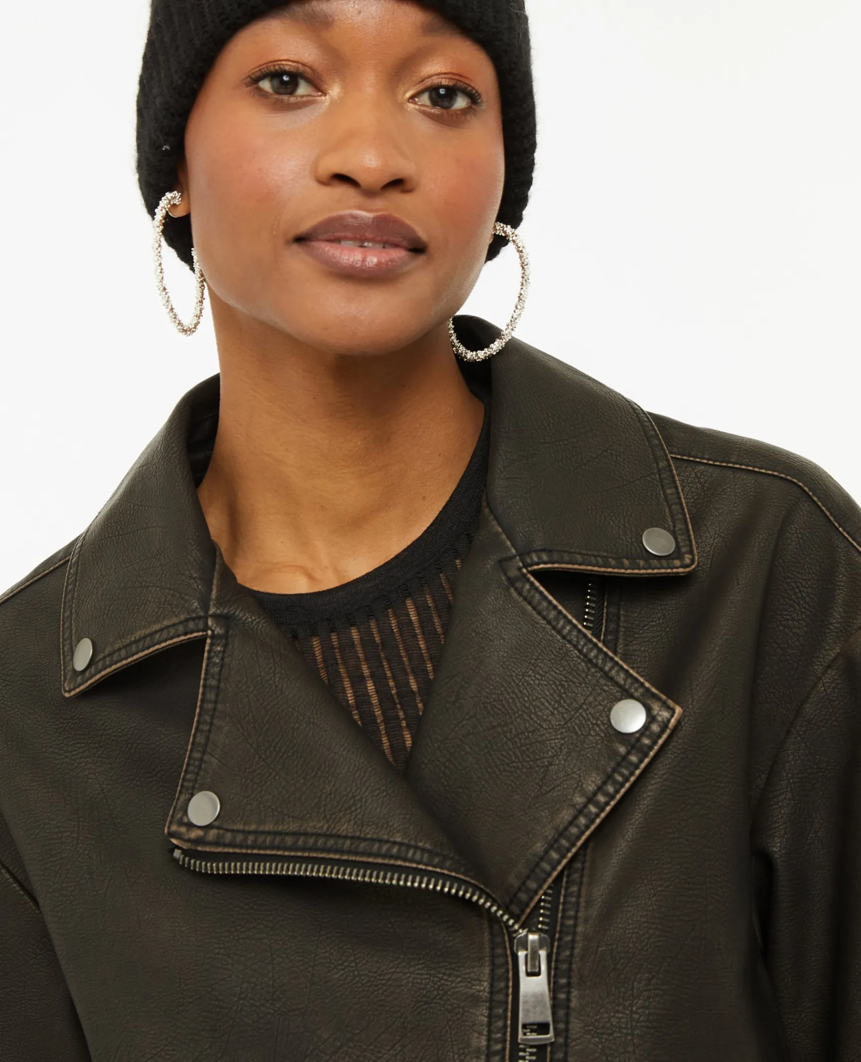 Pimkie Manteau Et Blouson|Veste Et Blazer^Blouson Motard Oversize En Simili -