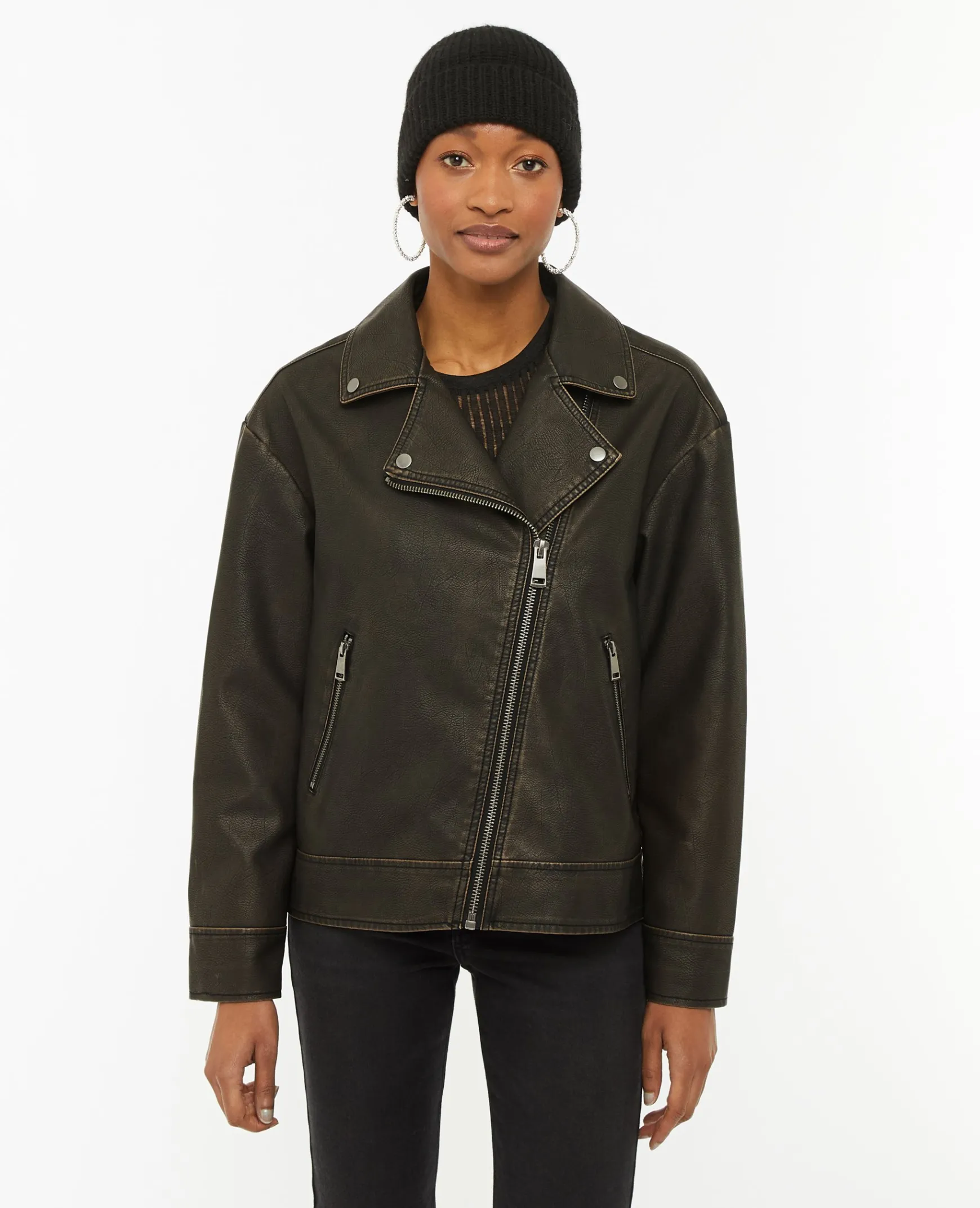 Pimkie Manteau Et Blouson|Veste Et Blazer^Blouson Motard Oversize En Simili -