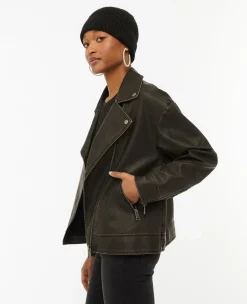 Pimkie Manteau Et Blouson|Veste Et Blazer^Blouson Motard Oversize En Simili -