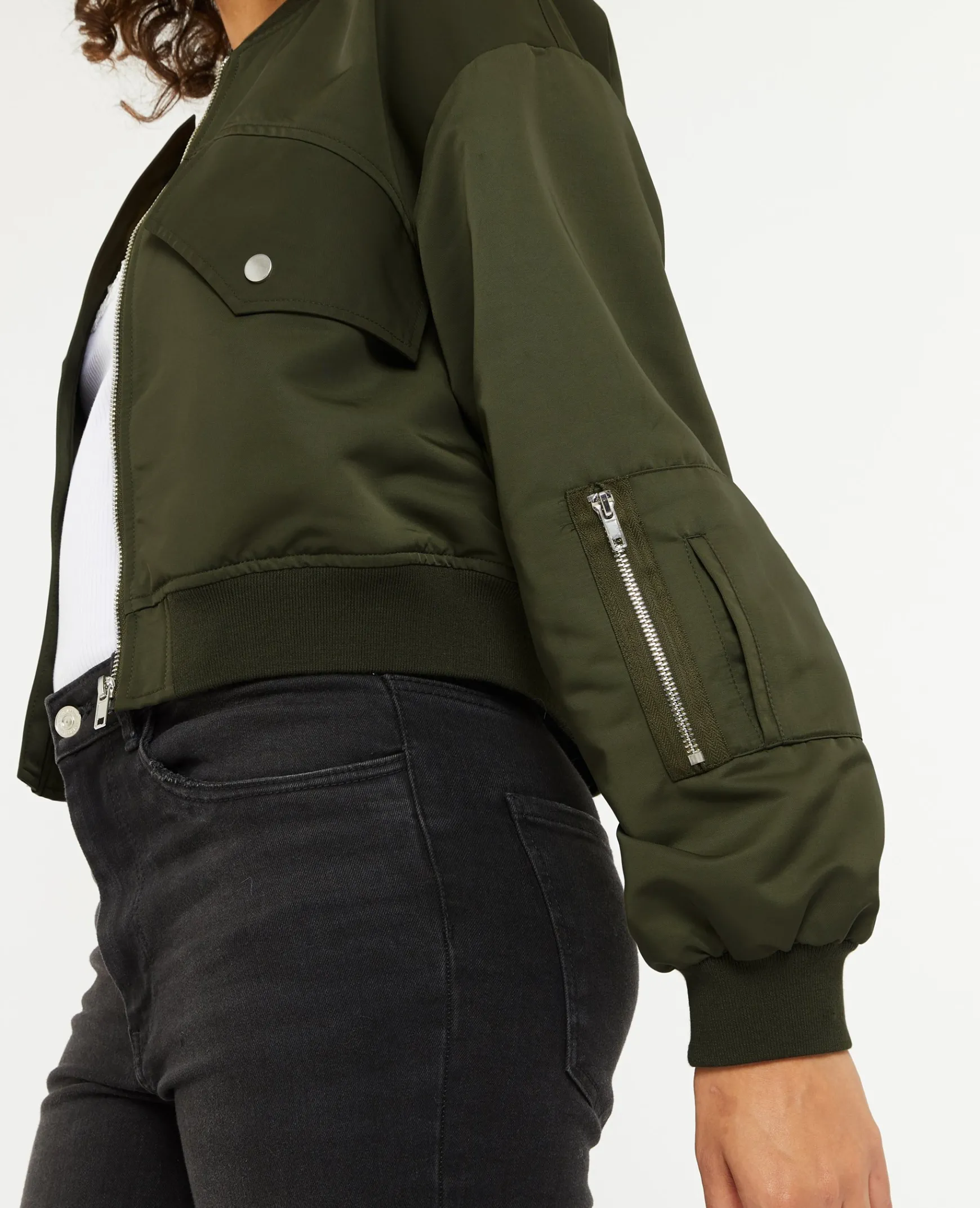 Pimkie Manteau Et Blouson^Bomber Court En Tissu Satiné -