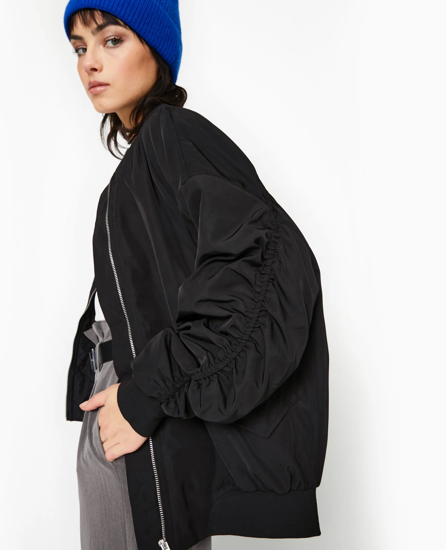 Pimkie Manteau Et Blouson^Bombers Oversize Avec Fronces Dos Et Manches -