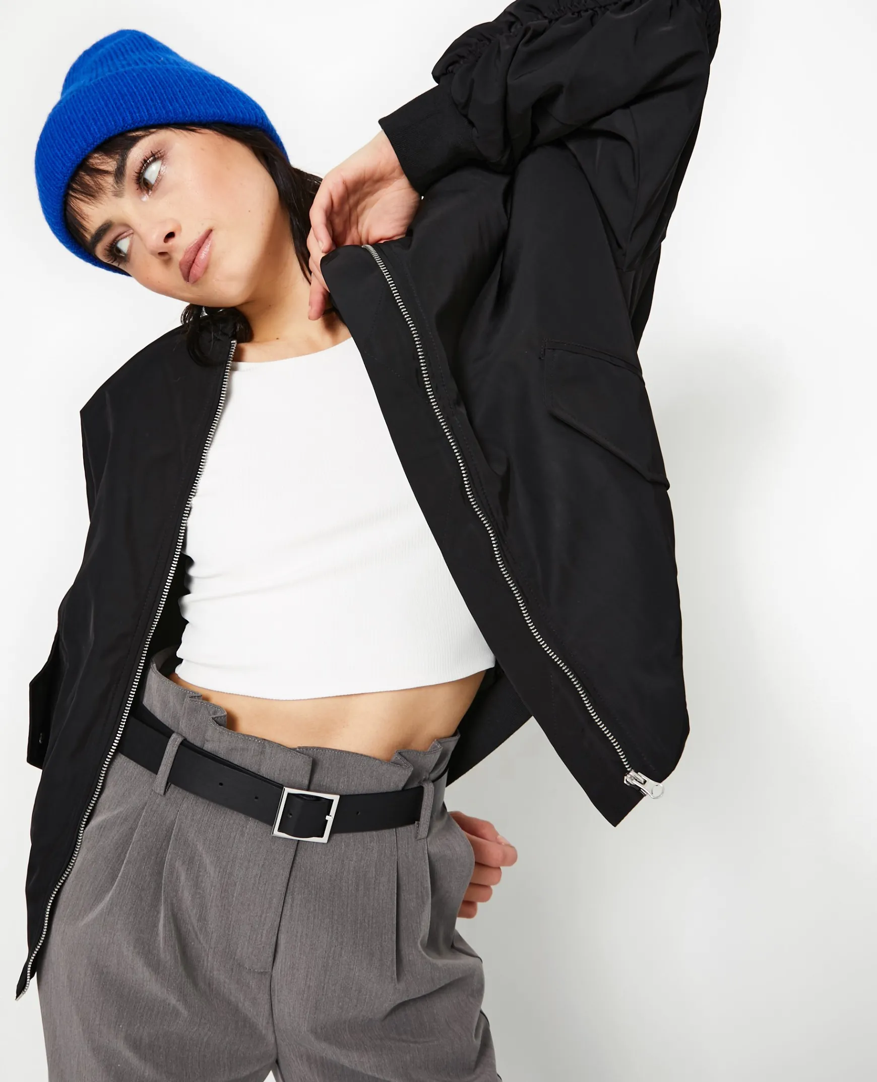 Pimkie Manteau Et Blouson^Bombers Oversize Avec Fronces Dos Et Manches -