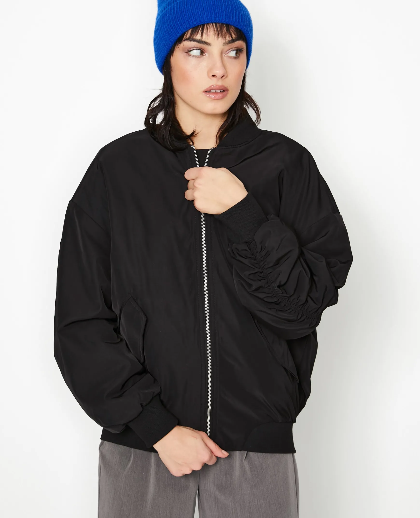 Pimkie Manteau Et Blouson^Bombers Oversize Avec Fronces Dos Et Manches -