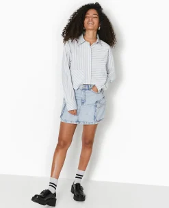 Pimkie Chemise Et Blouse^Chemise Cropped Rayée Avec Poche Décalée -