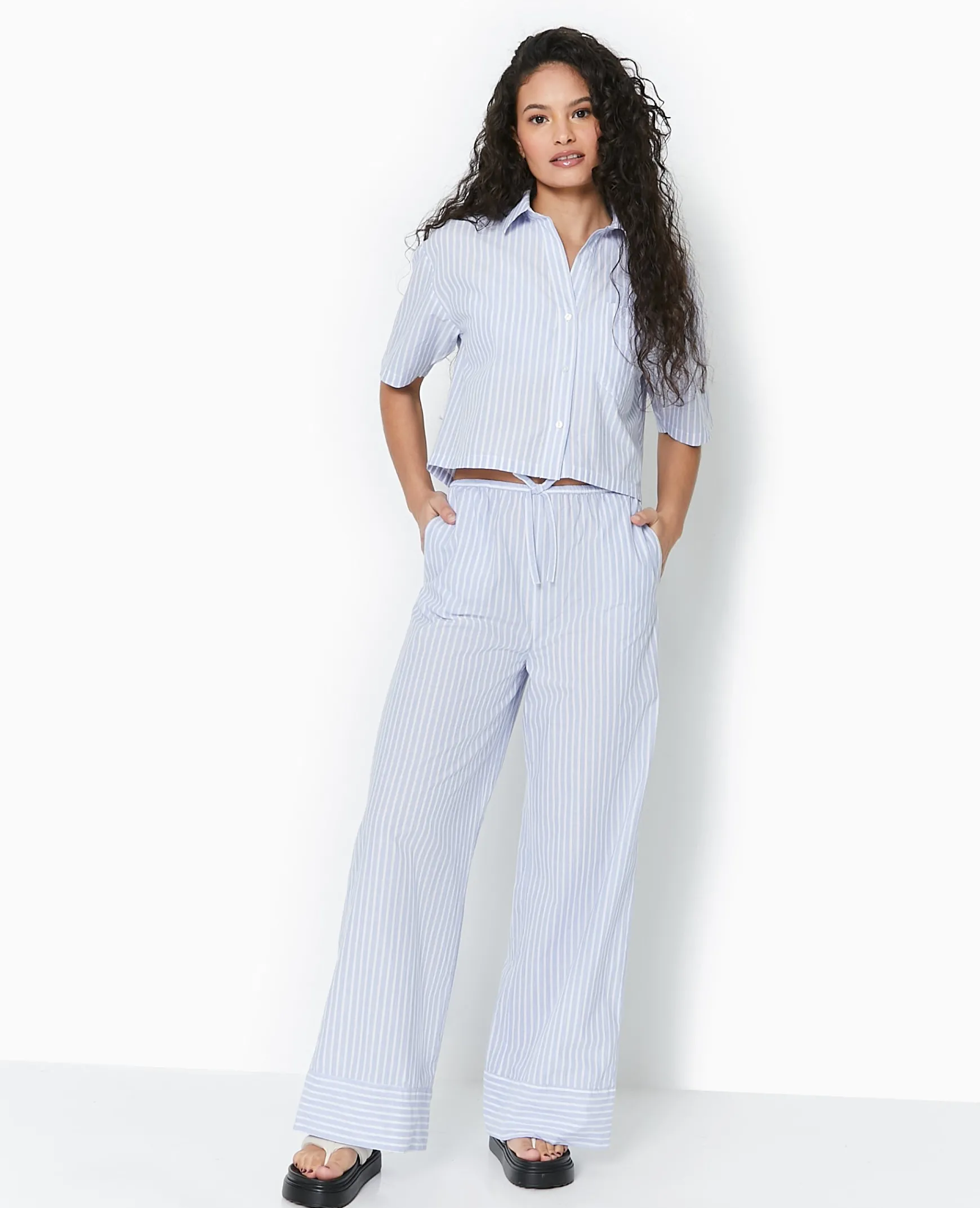 Pimkie Chemise Et Blouse^Chemise Cropped Rayée Façon Pyjama D'homme -