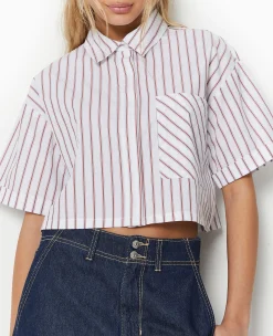 Pimkie Chemise Et Blouse^Chemise Cropped Rayée Façon Pyjama D'homme -