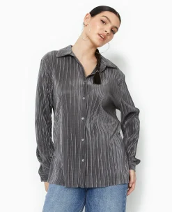 Pimkie Chemise Et Blouse^Chemise Oversize En Tissu Plissé Et Satiné -