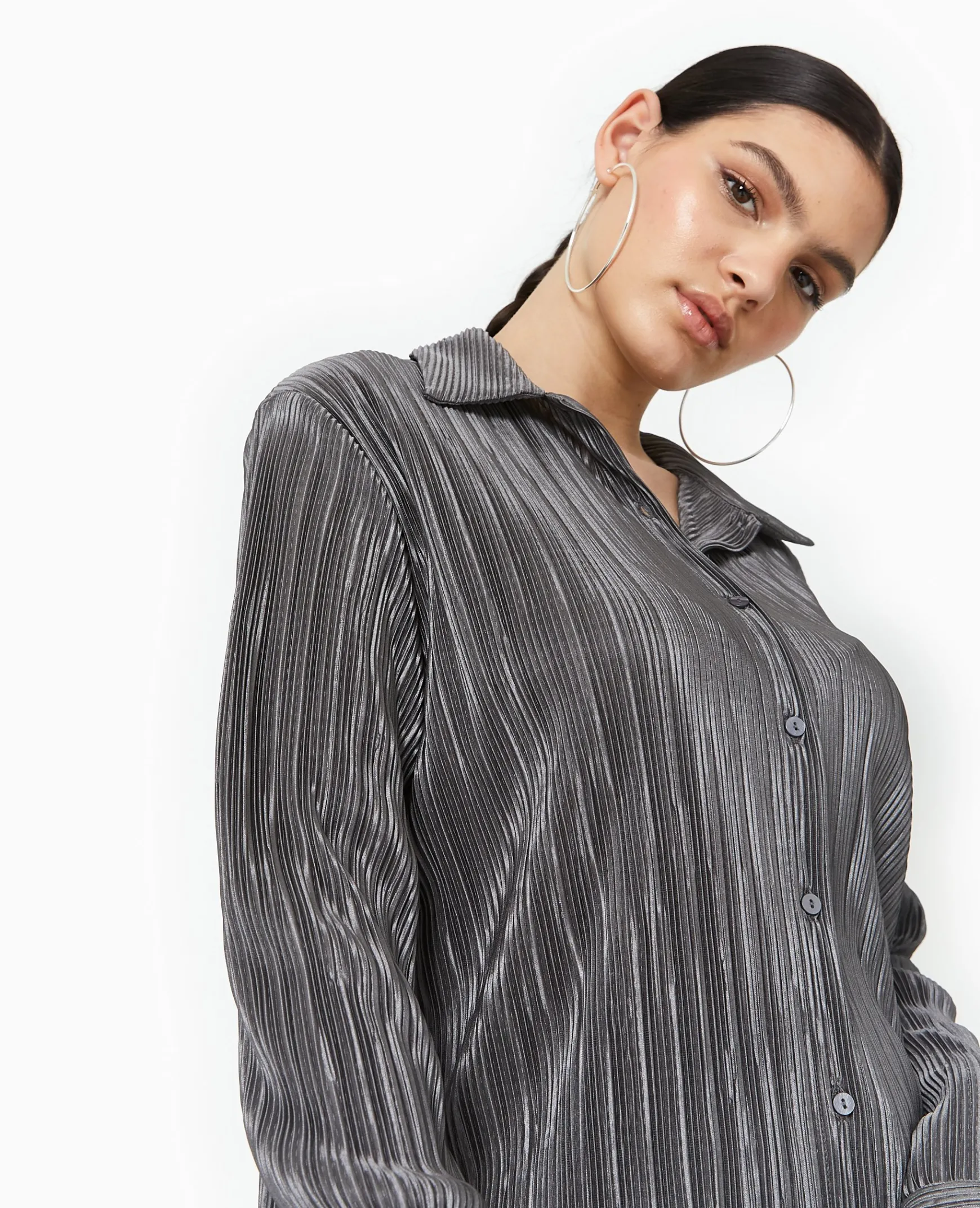Pimkie Chemise Et Blouse^Chemise Oversize En Tissu Plissé Et Satiné -