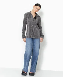 Pimkie Chemise Et Blouse^Chemise Oversize En Tissu Plissé Et Satiné -