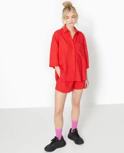 Pimkie Chemise Et Blouse^Chemise Oversize Manches Courte Avec Lin -