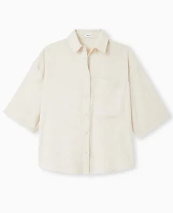 Pimkie Toute La Collection|Chemise Et Blouse^Chemise Oversize Manches Courte Avec Lin -