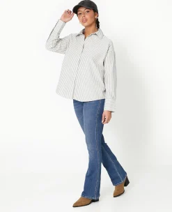 Pimkie Chemise Et Blouse^Chemise Oversize Rayée Avec Col Ouvert -