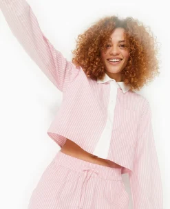 Pimkie Chemise Et Blouse^Chemise Rayée Cropped Façon Pyjama D'homme -