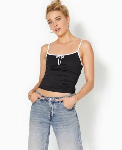 Pimkie Toute La Collection|T-Shirt Et Top^Débardeur à Bretelles Fines Et Nœuds Contrastés -