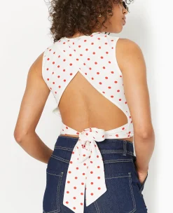 Pimkie Toute La Collection|T-Shirt Et Top^Débardeur Avec Cut-out Dos Motif Pois -