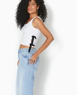 Pimkie Toute La Collection|T-Shirt Et Top^Débardeur Avec Nœuds Contrastés -