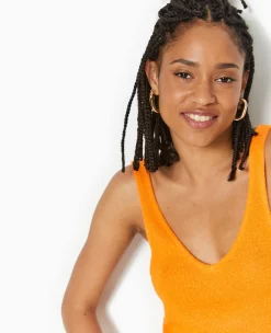 Pimkie Toute La Collection|T-Shirt Et Top^Débardeur Col V En Maille Rustique -
