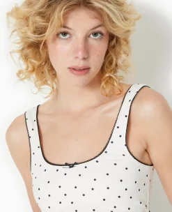 Pimkie T-Shirt Et Top^Débardeur Court Avec Nœud Motif Pois -
