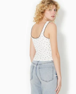 Pimkie T-Shirt Et Top^Débardeur Court Avec Nœud Motif Pois -