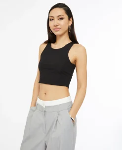 Pimkie Pimkie Positive|T-Shirt Et Top^Débardeur Court En Maille Côtelée -