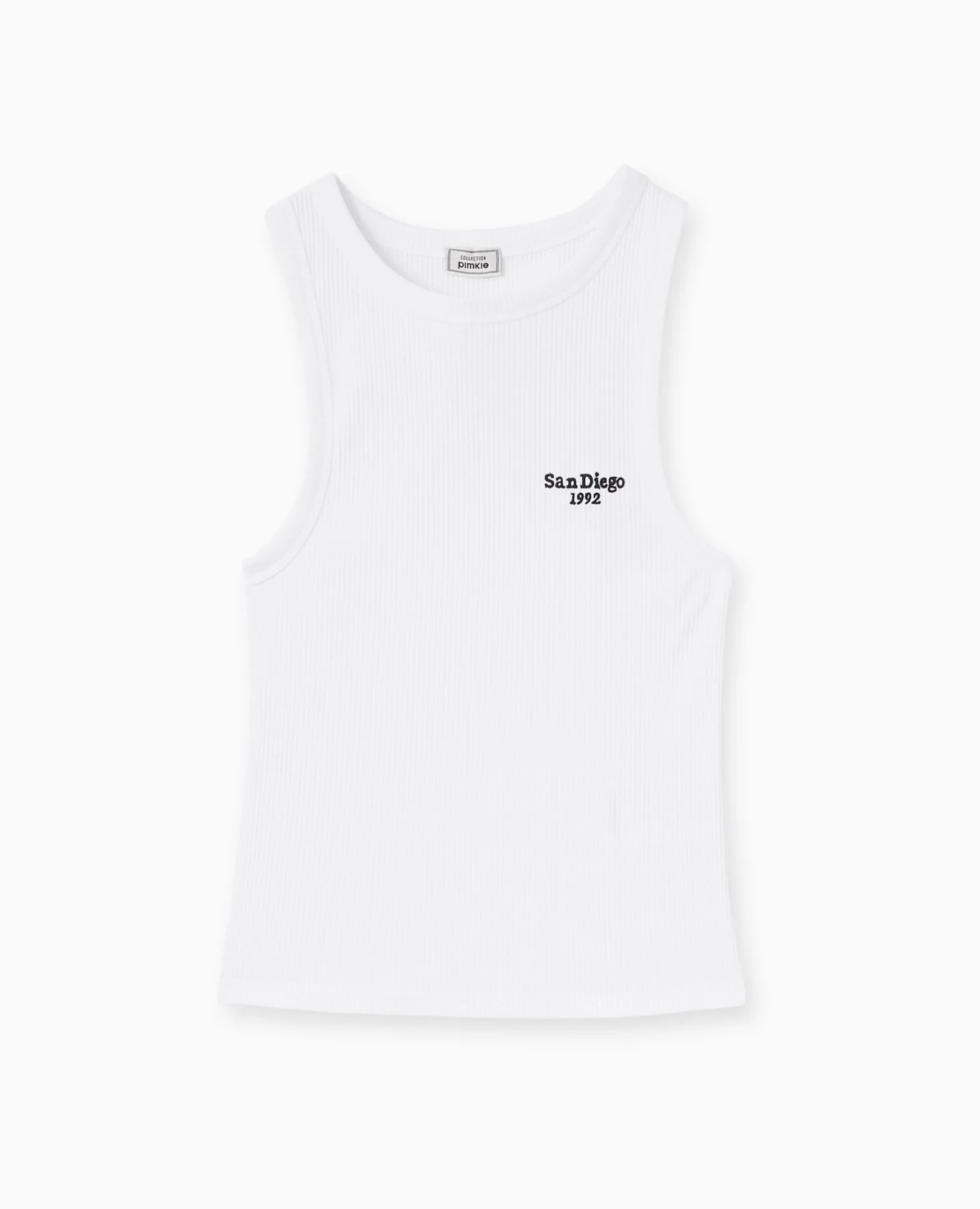 Pimkie T-Shirt Et Top|Pimkie Positive^Débardeur Court En Maille Côtelée Avec Broderie -